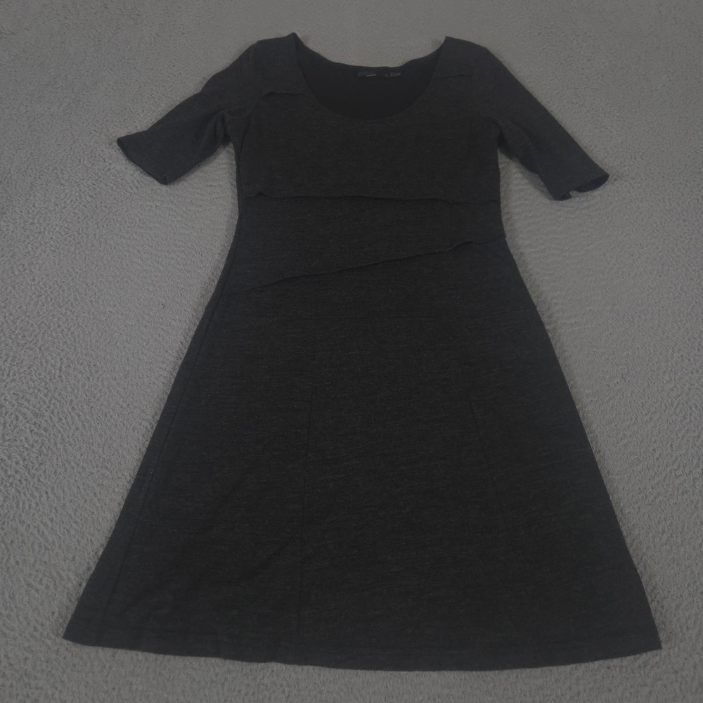 Prana Dress Womens Small‎ Abilene Midi Stretch Knit Layered Front Casual Travel